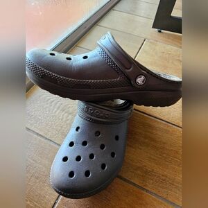 Brown Fur Lined Women's Crocs